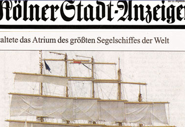 Kölner Stadtanzeiger – Die Royal Clipper in ein Kunstwerk verwandelt