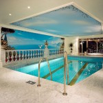 For this private pool Rainer Maria Latzke created a climber ornament which is constantly changing by turning the marble slabs in different orientation.